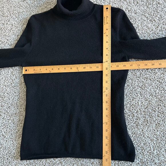 Charter Club Womens Small Black 100 %Cashmere Turtleneck Sweater - Picture 7 of 9